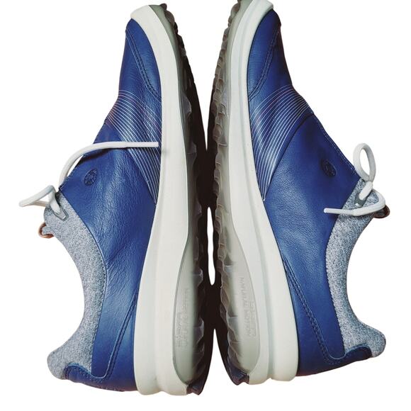 Ecco Biom Gore Tex Blue Leather Lace Up Golf Shoes Women's Size 9 Extra Width - Picture 7 of 15